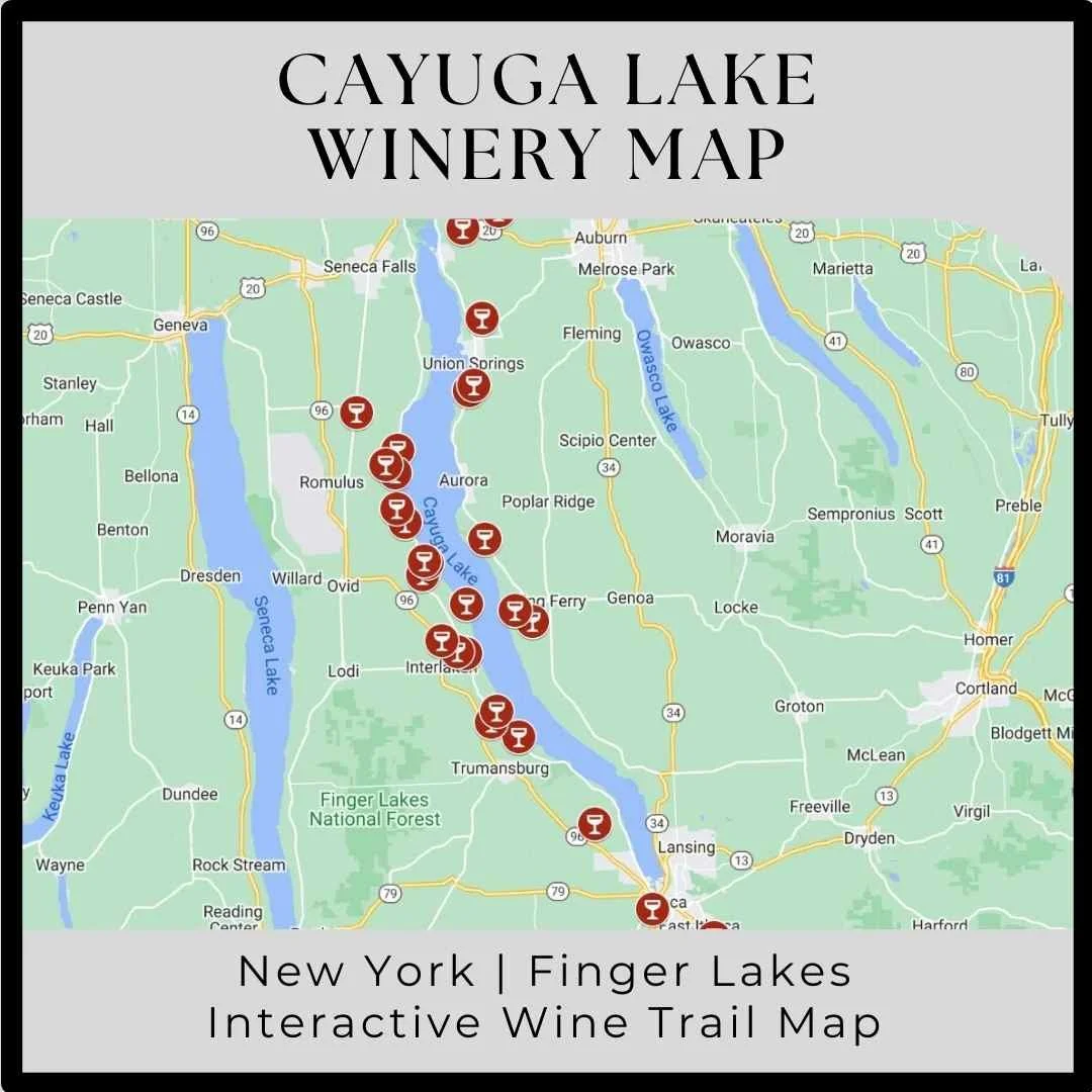 Cayuga Lake Winery Map Guided Wino